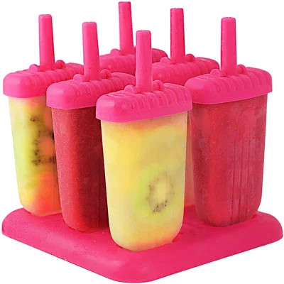 6Pcs Popsicle Molds Reusable DIY Ice Cream Pop Maker for Homemade Iced Snacks | Wayfair North America
