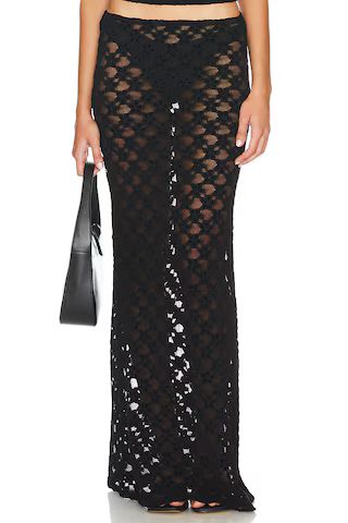LIONESS Clairvoyant Maxi Skirt in Onyx from Revolve.com | Revolve Clothing (Global)