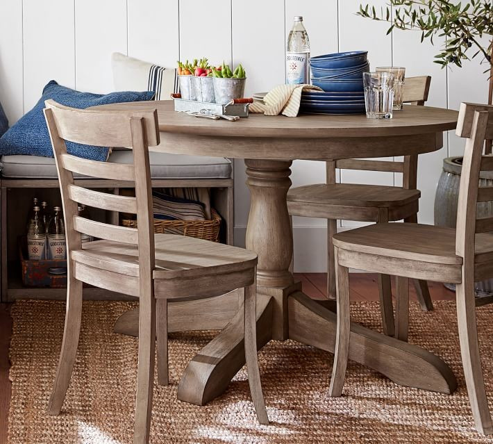 Owen Round Pedestal Extending Dining Table | Pottery Barn (US)