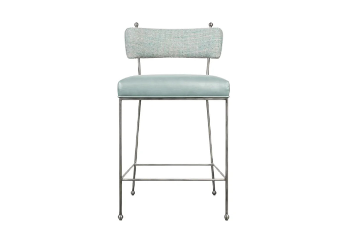 YVETTE COUNTER STOOL | Ocean Leather & Tweed | Alice Lane Home Collection