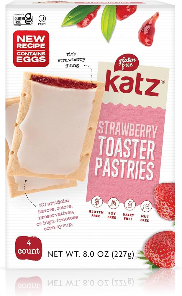 Katz Gluten Free Toaster Pastries. Strawberry. Easy Breakfast Food Or Anytime Healthy Snacks For ... | Amazon (US)