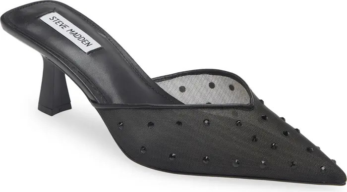 Mod Crystal Embellished Mesh Pointy Toe Mule (Women) | Nordstrom