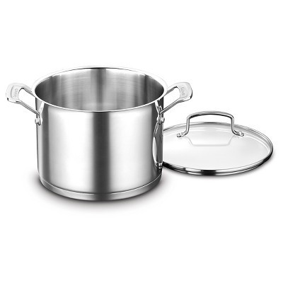 Cuisinart Professional Series 6qt Stainless Steel Stockpot with Cover - 8966-22: Dishwasher-Safe, Glass Lid, Silver | Target