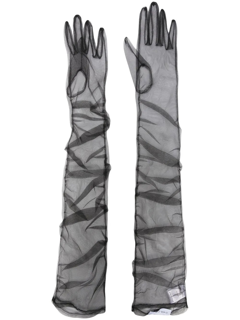 Ioana Ciolacu Sheer long-length Gloves | Black | FARFETCH | Farfetch Global