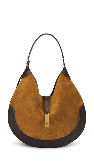 Polo Ralph Lauren Suede & Leather Medium Shoulder Bag in Tan. | Revolve Clothing (Global)