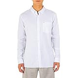 Hurley Men's One and Only Textured Long Sleeve Button Up, white, XXL | Amazon (US)