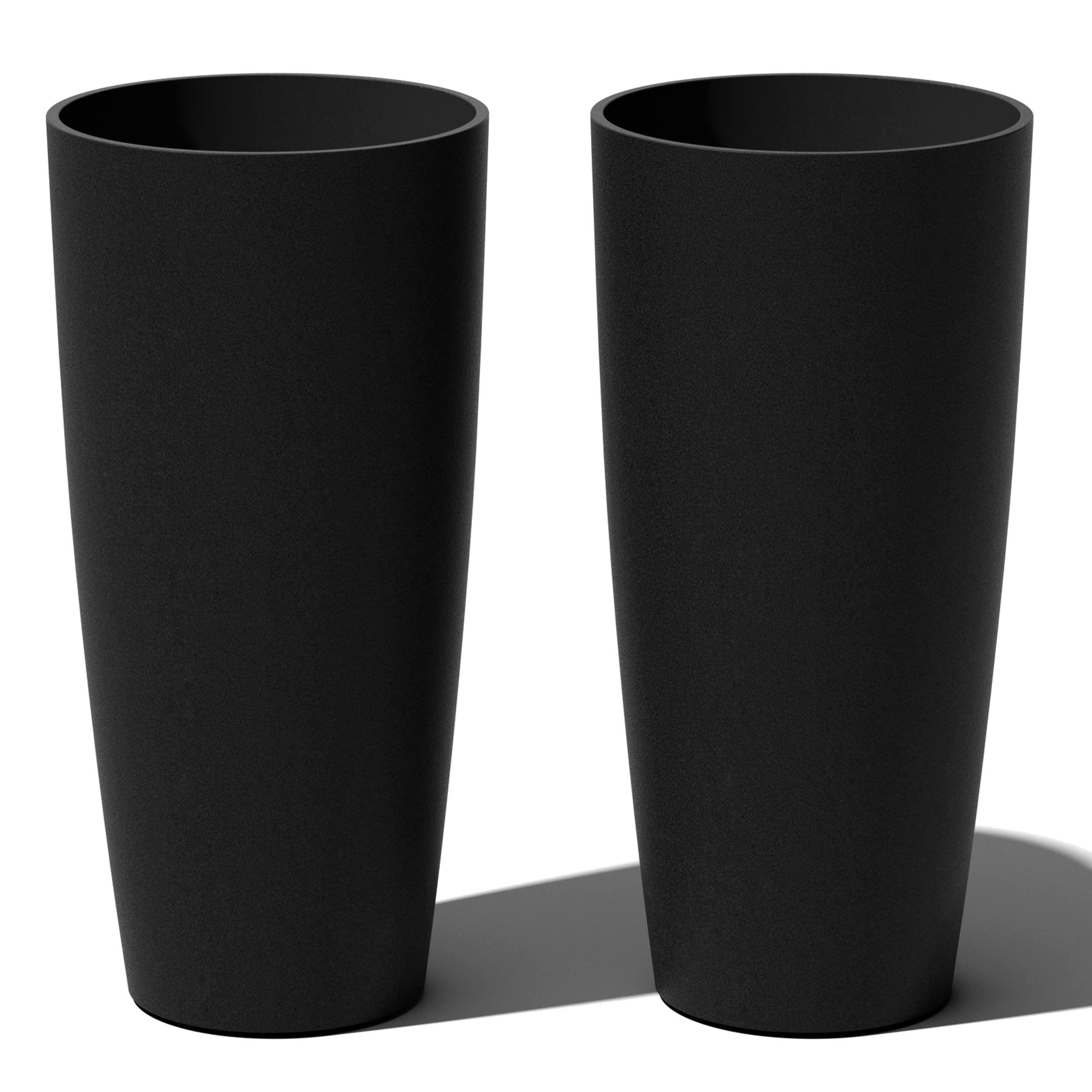 Veradek Mason Series Vega Planter - Round Tall Planter for Indoor or Outdoor Porch/Patio | Made from Plastic-Stone Composite with Drainage Holes | Modern Décor for, Flowers, Interior Plants | Amazon (US)