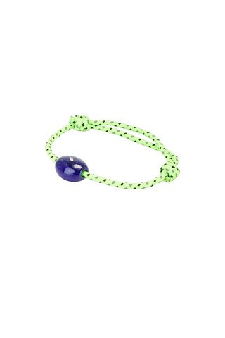 DEZSO BY SARA BELTRÁN Cowry Bead Baguette Blue Sapphire Surf Cord Bracelet in Blue | FWRD 