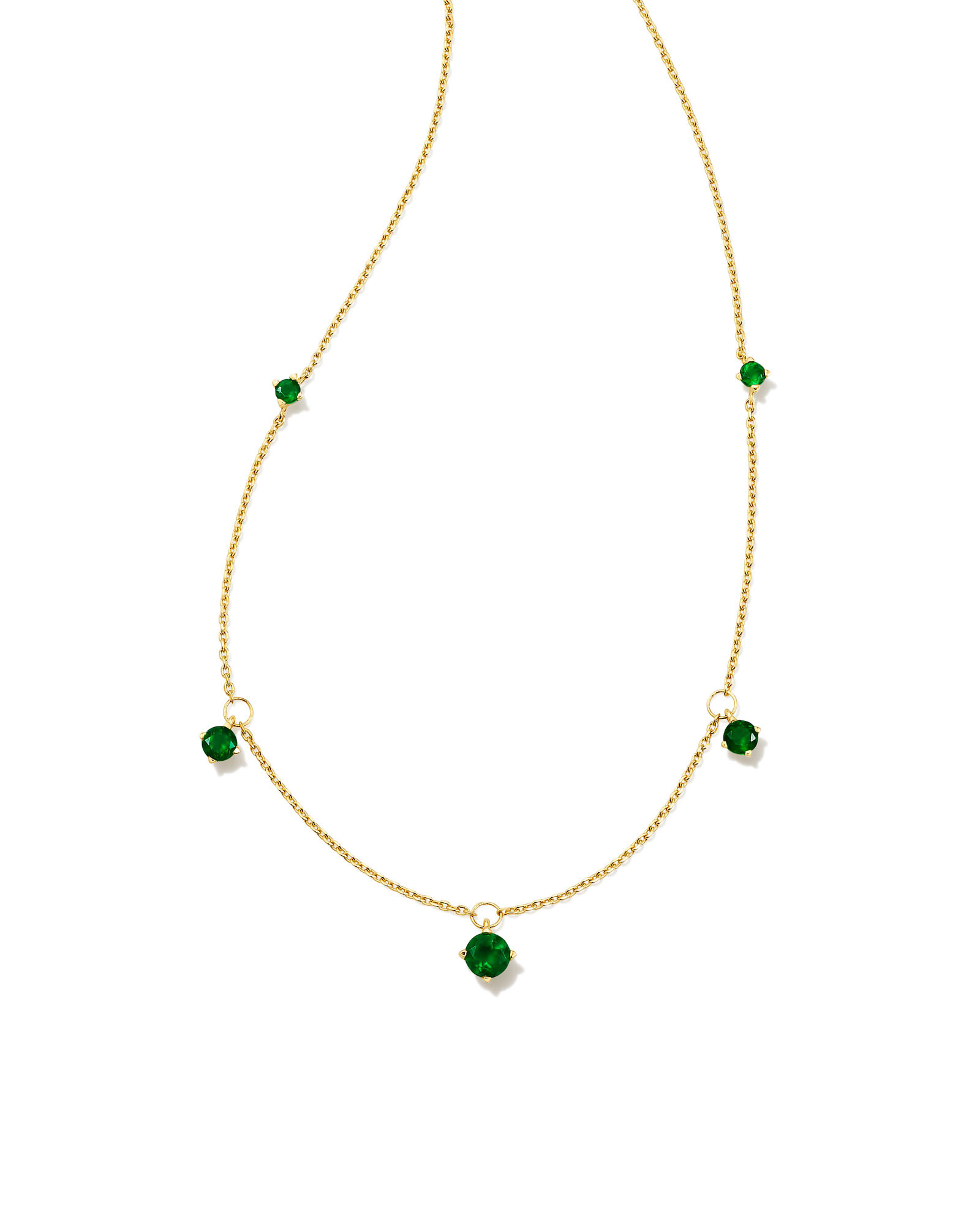 Blakely 18k Gold Vermeil Strand Necklace in Green Onyx | Kendra Scott