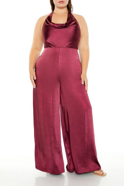 Plus Size Cowl Halter Jumpsuit | Forever 21