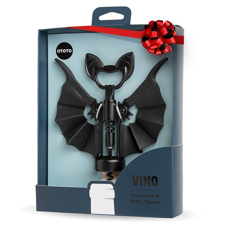 OTOTO Vino Spooky Bat 2-in-1 Wine & Beer Opener, Corkscrew & Bottle Opener - Goth Wine Accessorie... | Amazon (US)