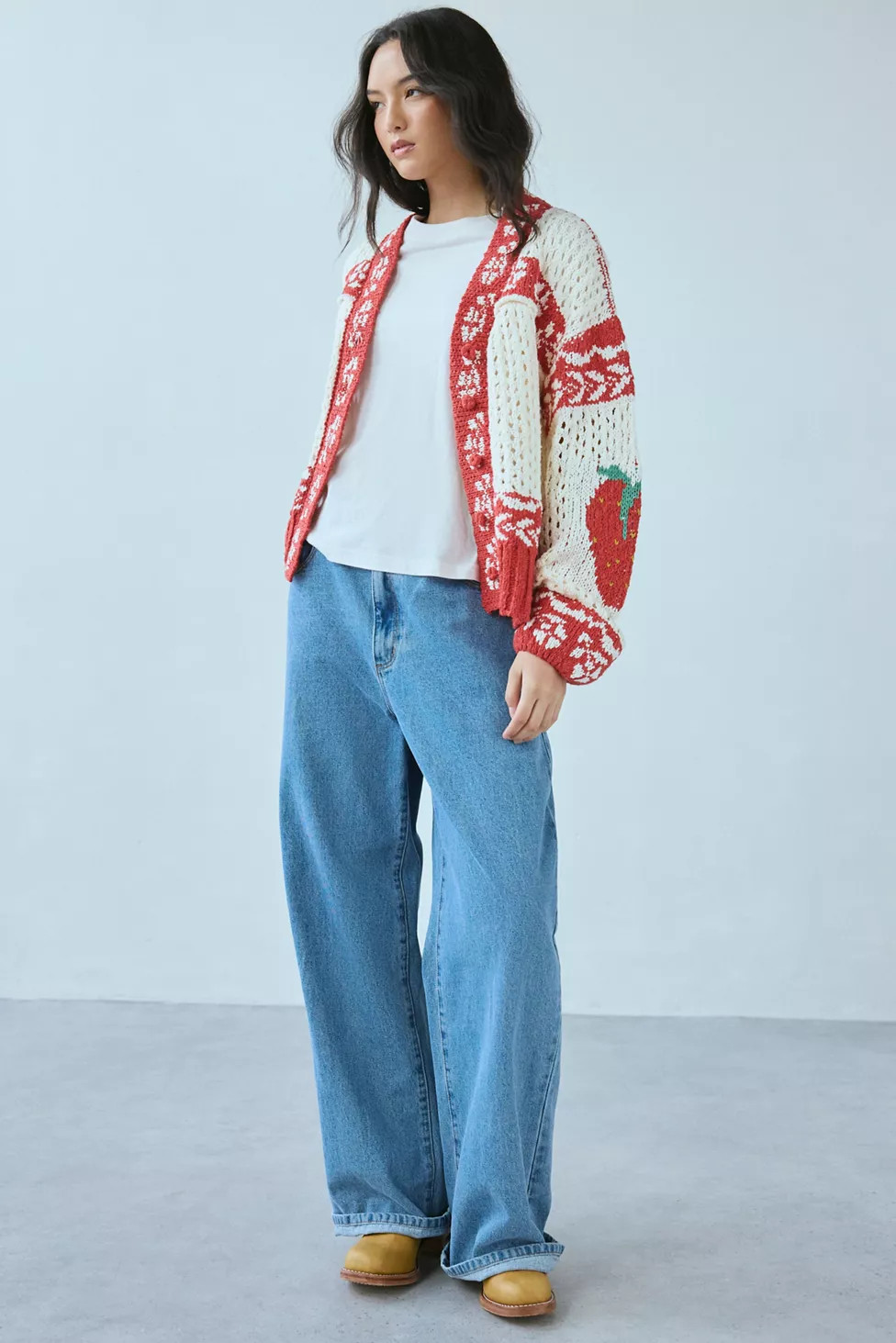 Kimchi Blue Libby Oversized Fairisle Knit Cardigan | Urban Outfitters (US and RoW)