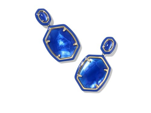 Kendra Scott, Women's, Daphne Enamel Frame Drop Earrings, Cobalt Blue Illusion, One Size | Amazon (US)