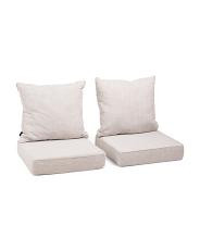 2pk Indoor And Outdoor Solution Dye Deep Seat Cushions And Pillows | TJ Maxx