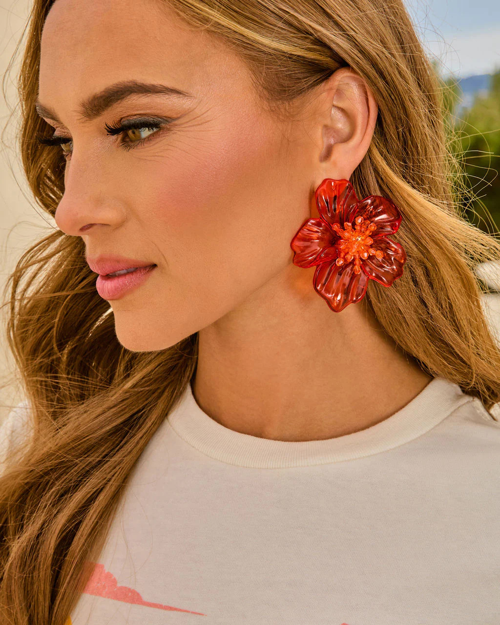 Florena Resin Flower Earrings | VICI