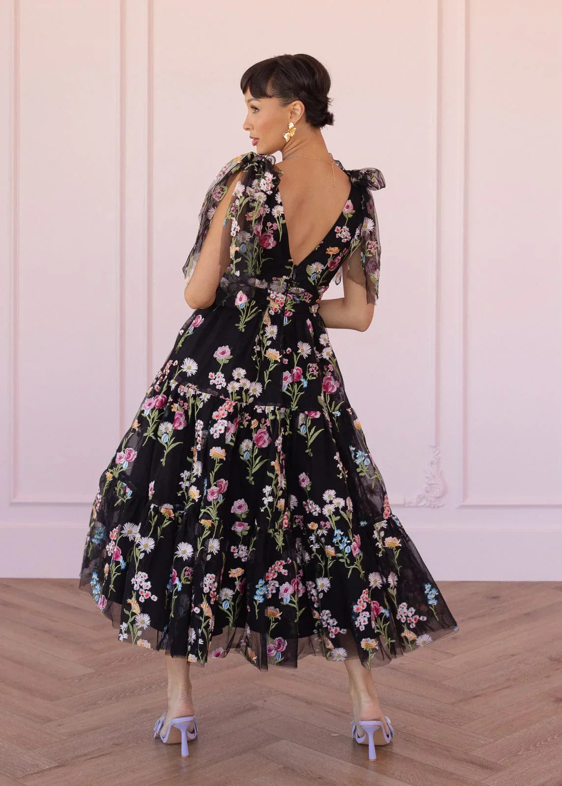 Margaret Midi Dress Black | JessaKae