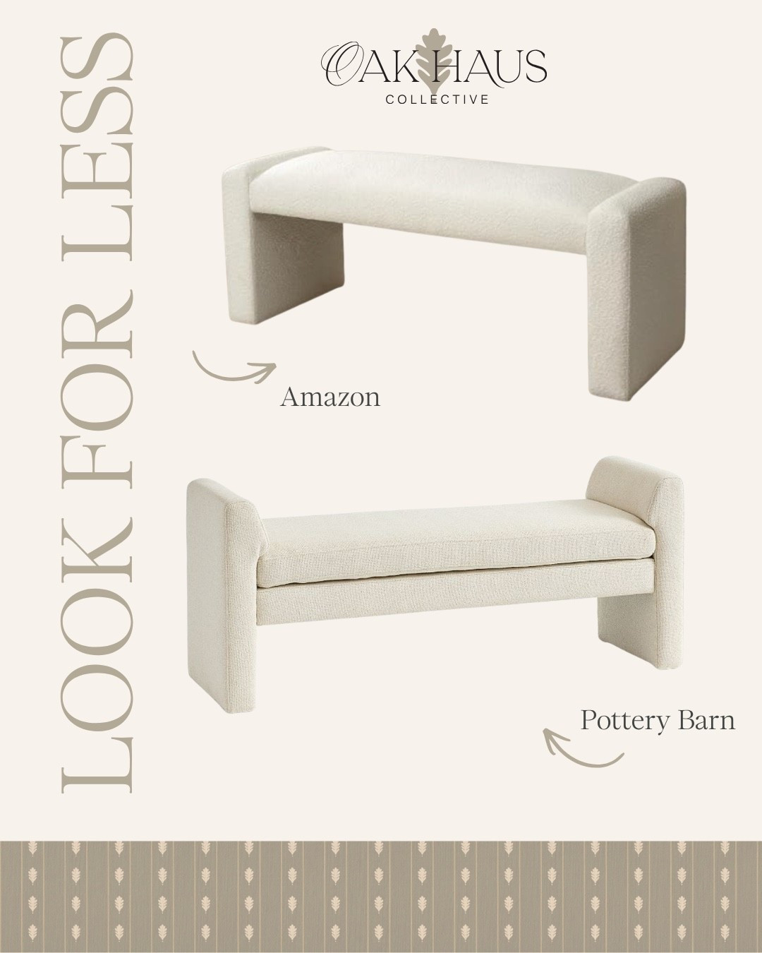 Look For Less, Amazon, Pottery Barn, Bench, Home, Bedroom, Living room, Seating

#LTKHome #LTKmorningroutine #LTKdayinmylife