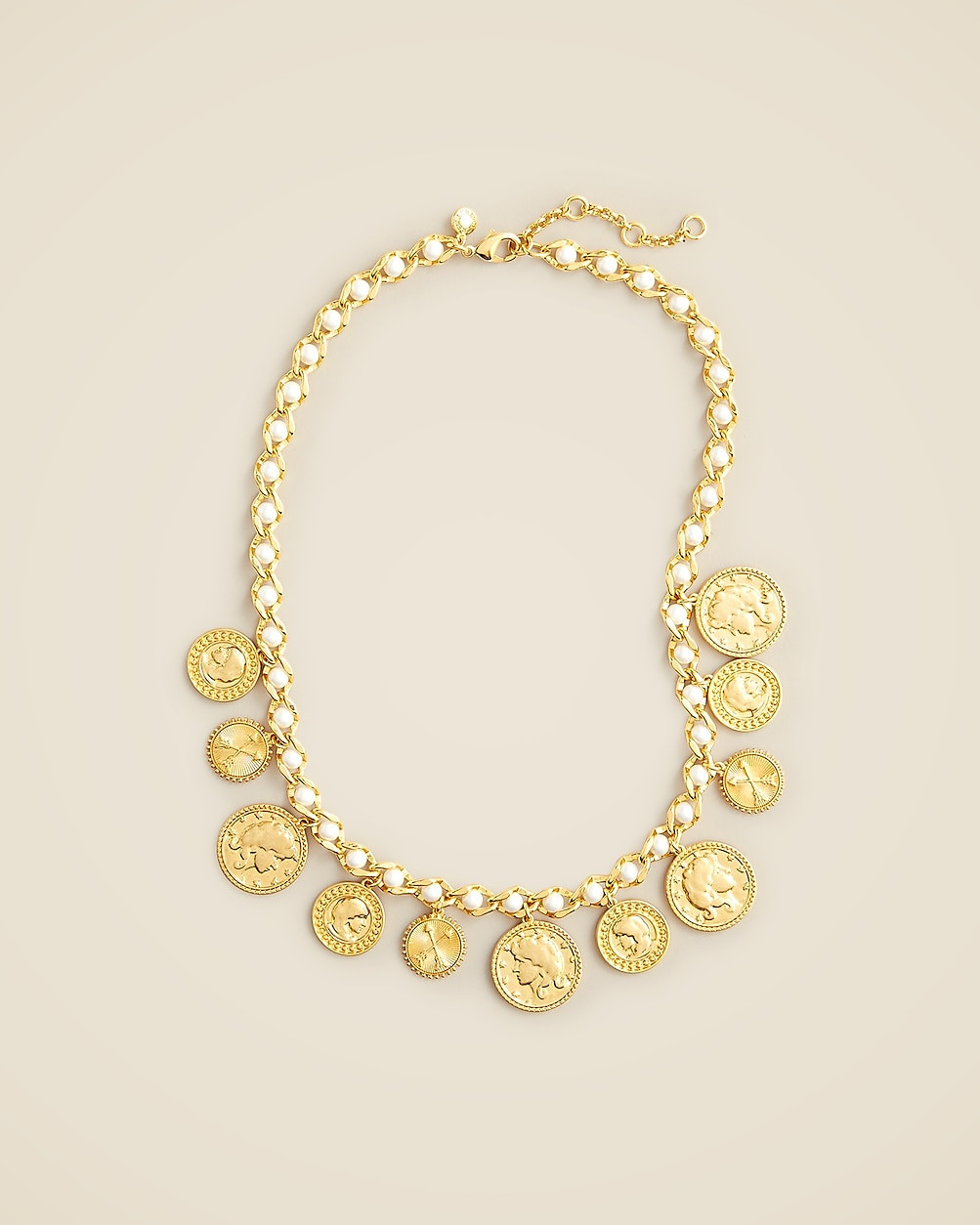 Coin and pearl chain necklace | J. Crew US