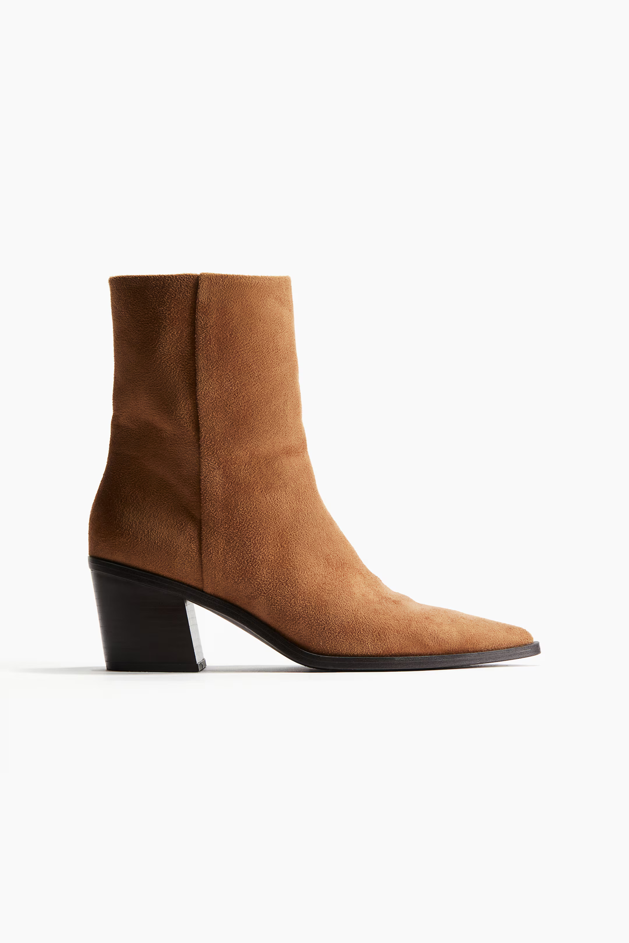 Ankle Boots with Pointed Toes - High heel - Dark beige - Ladies | H&M US | H&M (US + CA)