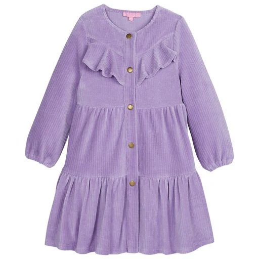 Bisby Western Dress- Lilac Corduroy | JoJo Mommy