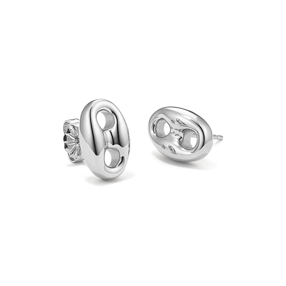 Sterling Silver Mariner Link Earrings | Shane Co