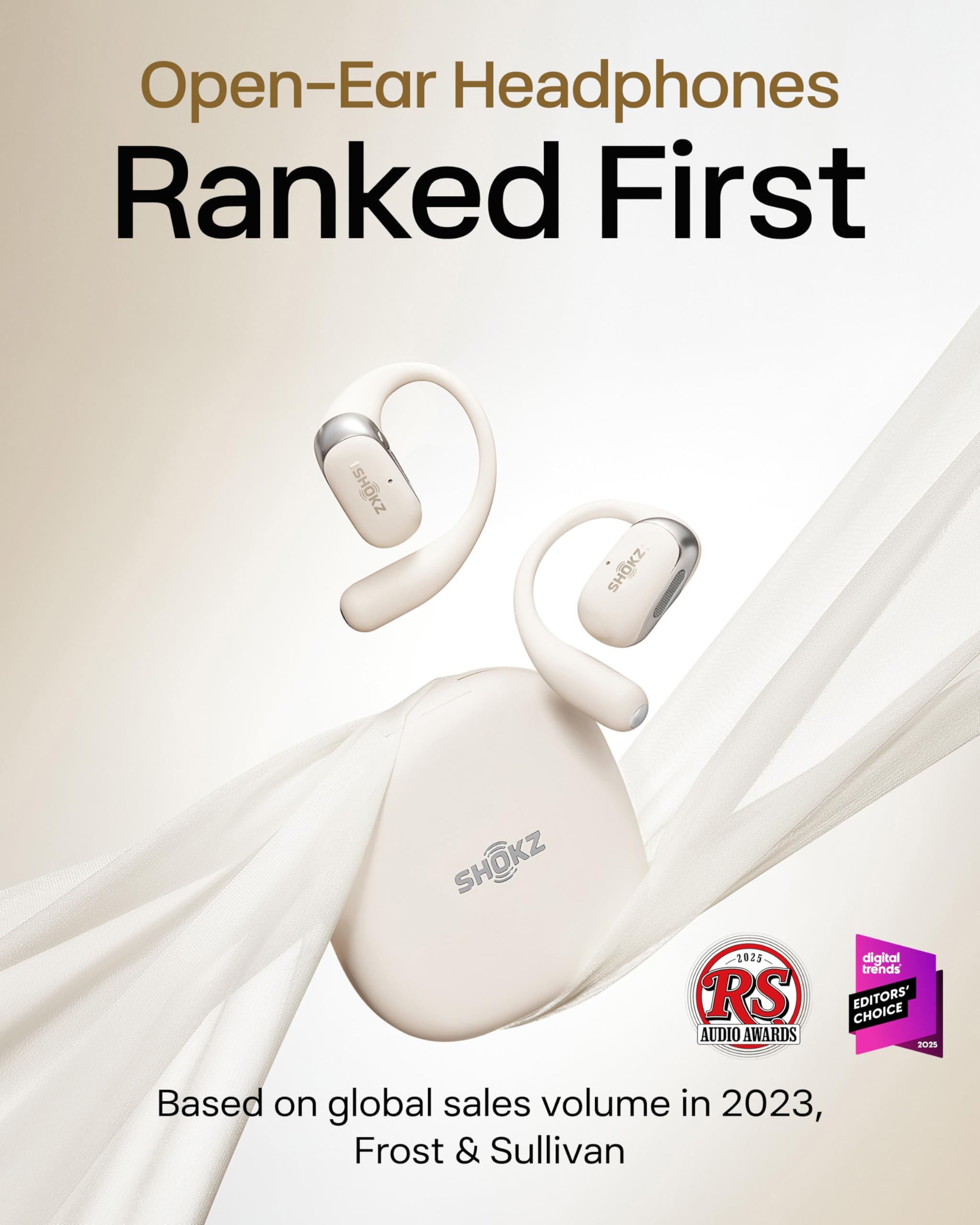 SHOKZ New OpenFit 2 Open-Ear Headphones, True Wireless Bluetooth Earphones with Microphone, Earho... | Amazon (US)