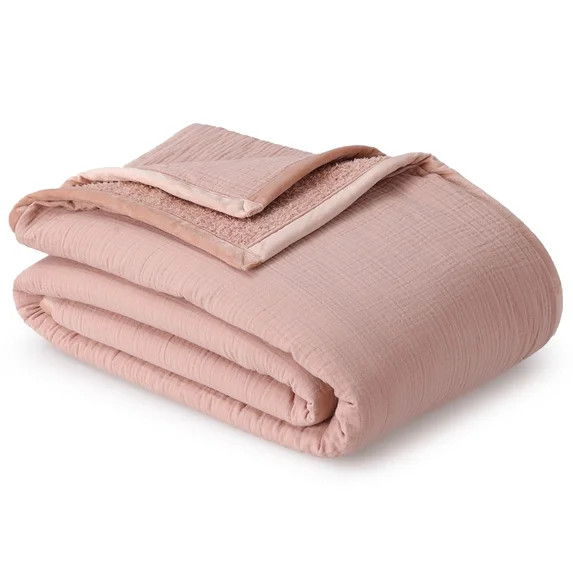 Better Homes & Gardens Super Soft Reversible Gauze and Cozy Knit Oversized Couch Throw Blanket, A... | Walmart (US)