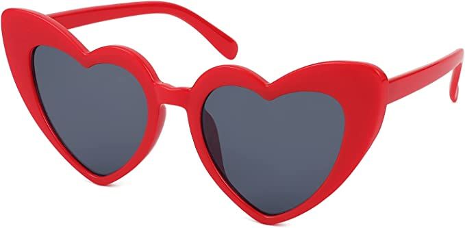 FEISEDY Vintage Heart Shaped Sunglasses Women Stylish Love Eyeglasses B2421-P1 | Amazon (US)