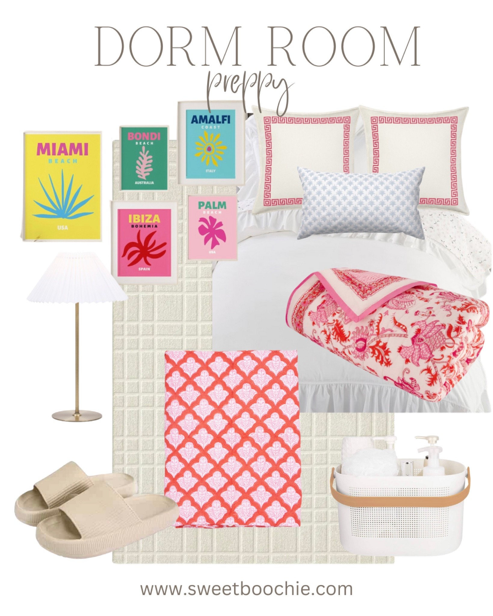 Preppy college dorm room inspo

Roller rabbit, pottery barn, neutral rug, preppy art, girl bedroom, college bedroom, shower shoes, shower caddy, ruffle duvet, quilt