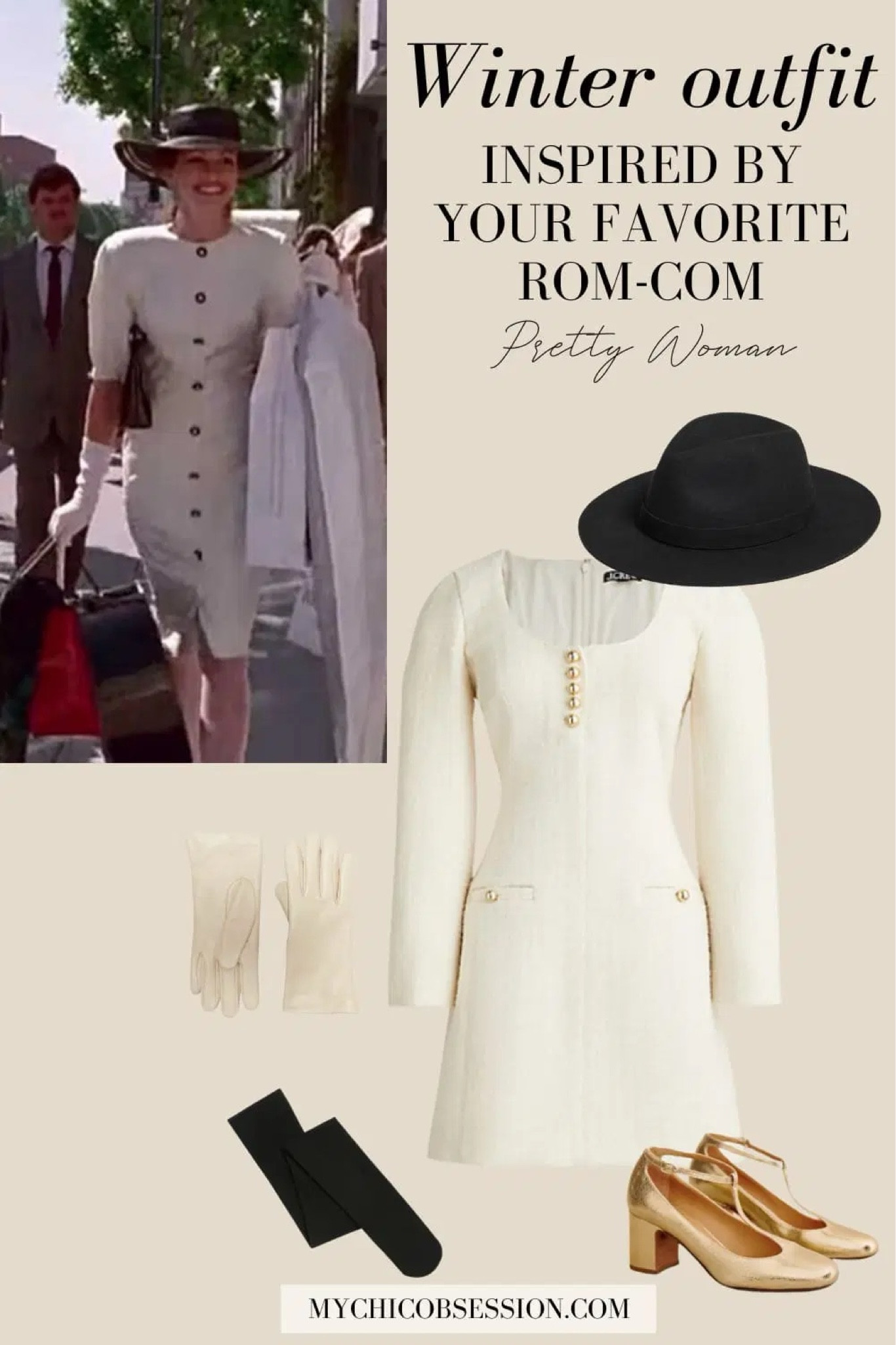 A sophisticated white tweed dress is perfect for creating an old-money outfit. This piece would be right in place at any upscale winter occasion, such as a dinner party, a romantic date, or even for holiday pictures. Pair the dress with classic heels to elongate your legs and add a touch of glamour – a pop of gold never hurts! Have a cold winter? Throw on a pair of black tights.

#LTKParties #LTKSeasonal #LTKStyleTip