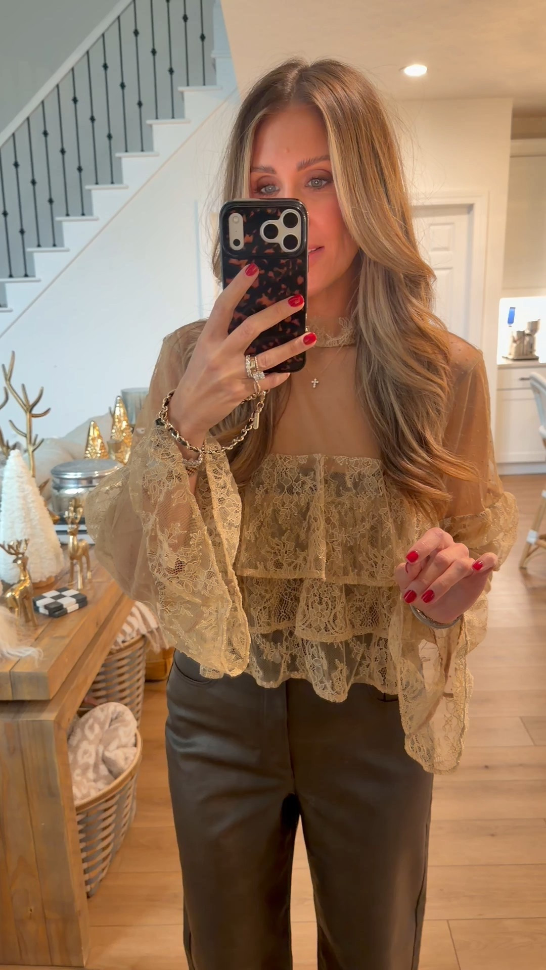 Love this top! Sized down one but runs tts 

#LTKHoliday #LTKSaleAlert #LTKOver40