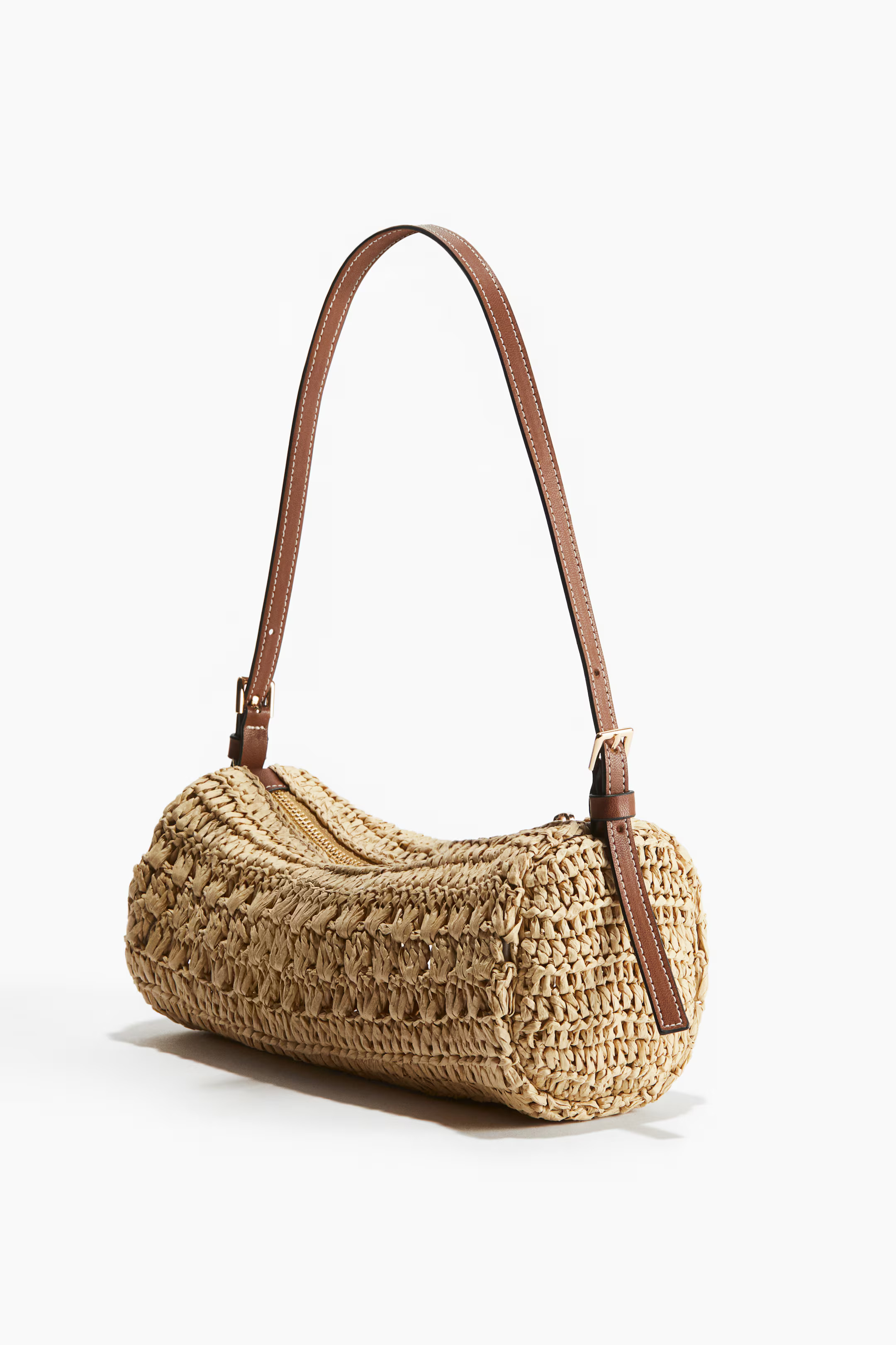 Straw Shoulder Bag - Beige - Ladies | H&M US | H&M (US + CA)