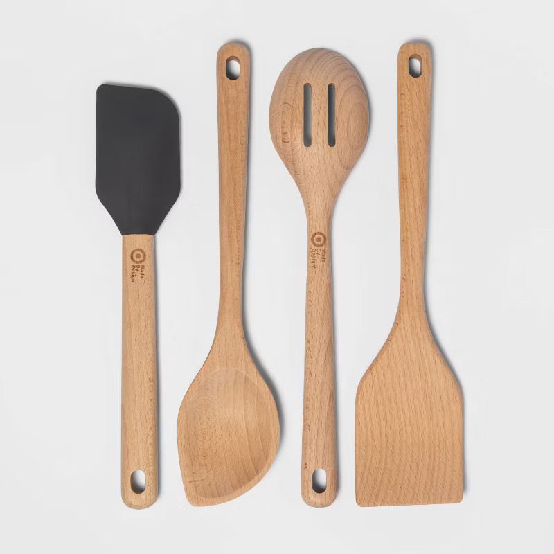 4pc Wood Utensil Set - Made By Design™ | Target