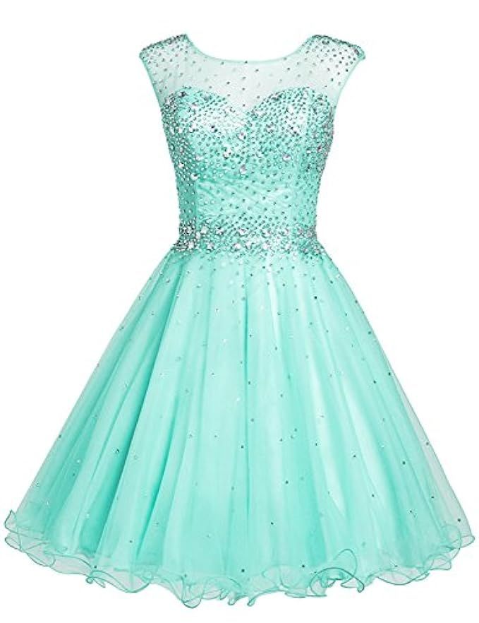 Sarahbridal Women's Short Tulle Beading Homecoming Dresses Prom Party Gowns | Amazon (US)