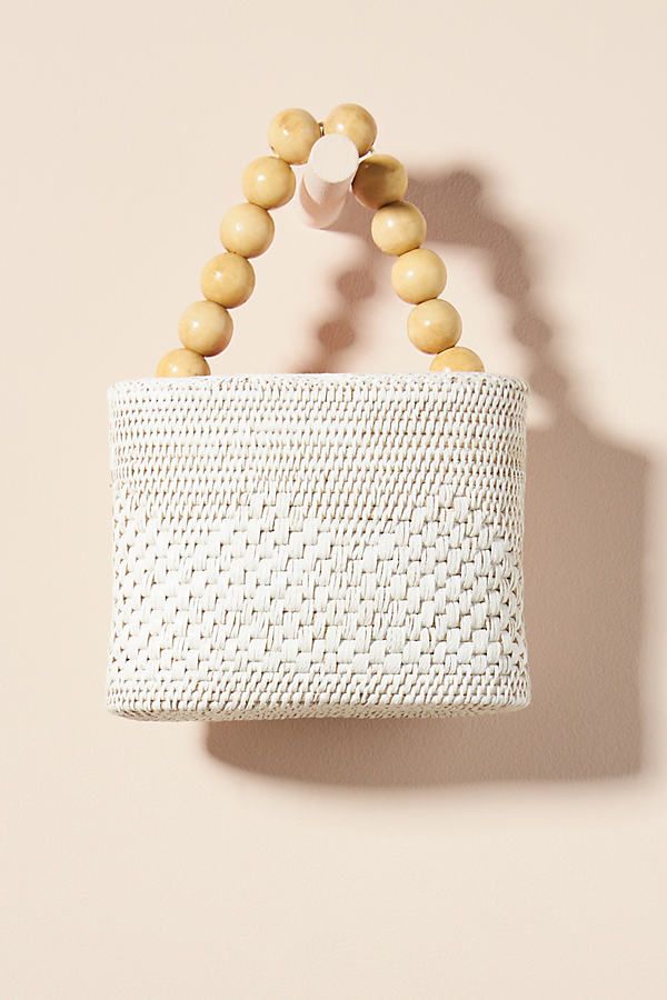 Meredith Woven Clutch By Anthropologie in White | Anthropologie (US)