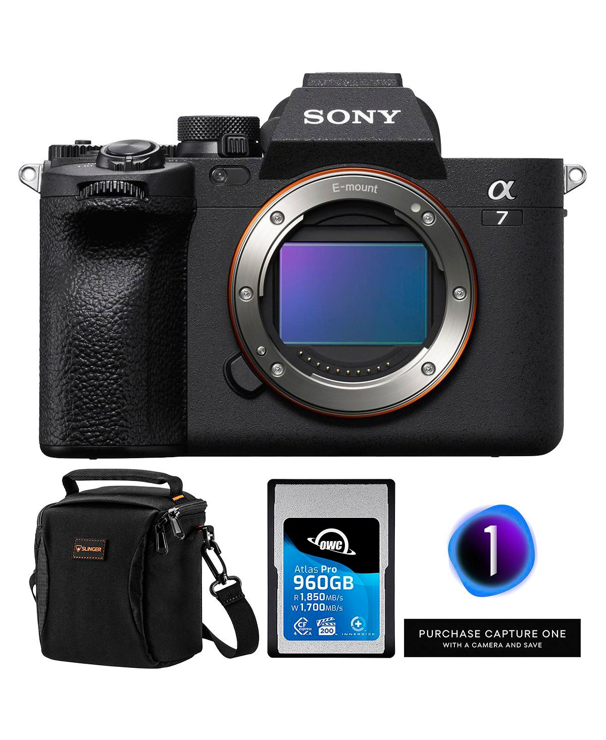 Sony Alpha a7 Iv Mirrorless Camera, Bundle with 960GB Memory Card, Capture One Pro Software and Shoulder Bag - Black | Macy's
