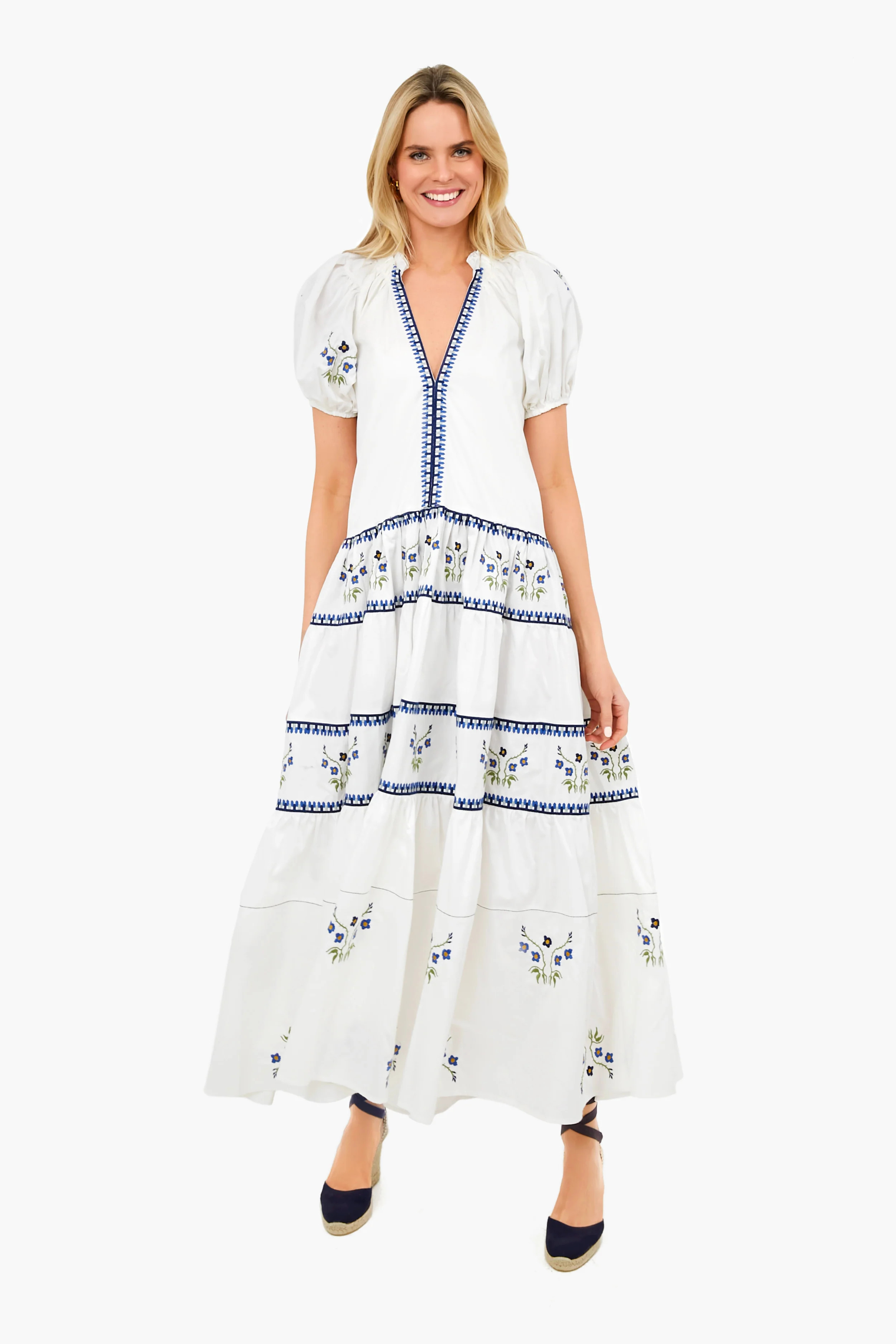 Off White With Embroidery Aubree Dress | Tuckernuck (US)