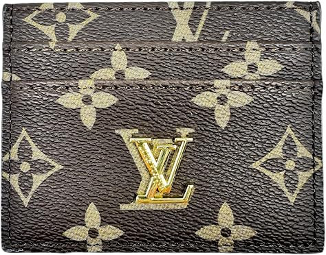 Vintage Pattern Slim Card Holder, Faux Leather Credit Card Wallet | Amazon (US)