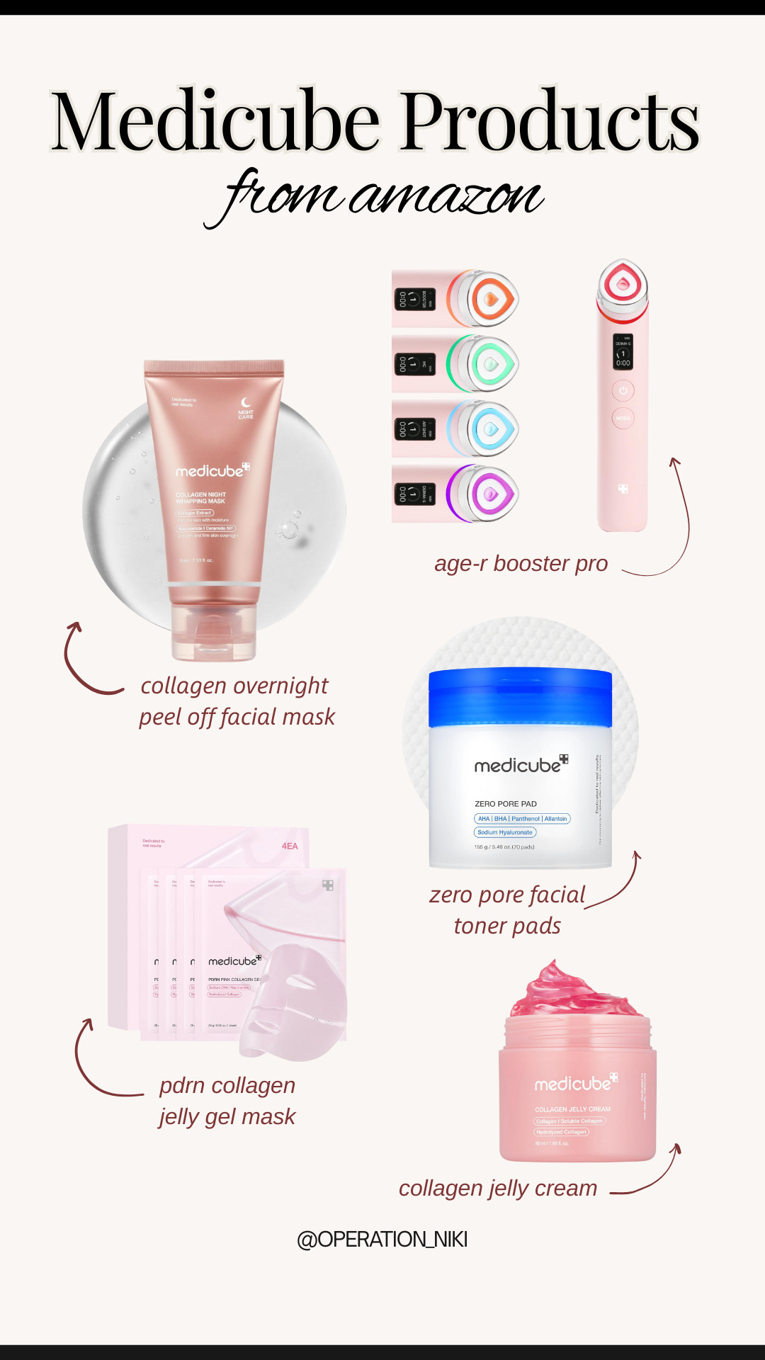 My go-to Medicube favorites straight from Amazon — glow-boosting masks, pore-perfecting pads, and that collagen bounce we all love. Skincare that actually shows results and feels like a little self-care ritual every time. ✨

Follow for more @OPERATION_NIKI on IG, TikTok, & Facebook 💛

#medicube #skincareroutine #amazonfinds #beautyobsessed #selfcareseason #glowingskin #collagenskincare #amazonbeautyfaves #affordablebeauty 

 #LTKselfcare #LTKFindsUnder100 #LTKBeauty