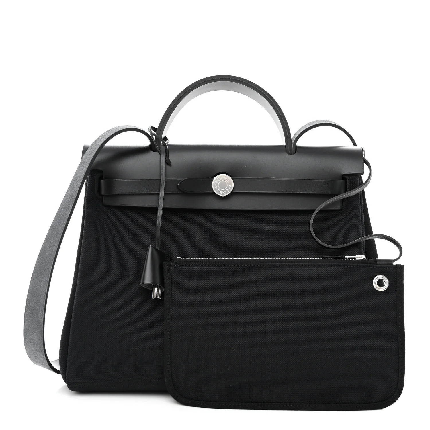 Military Toile Vache Hunter Herbag Zip PM 31 Black | FASHIONPHILE (US)