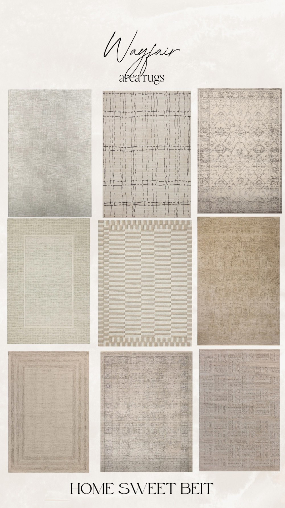 Wayfair area rugs! 

Living room, bedroom, kitchen, office, home decor, modern, neutral 

#LTKHome #LTKFindsUnder100 #LTKSaleAlert