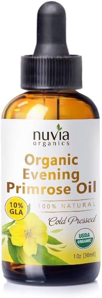 Evening Primrose Oil, USDA Certified 100% Pure Cold Pressed, Solvent-Free Extraction; 1 oz | Amazon (US)