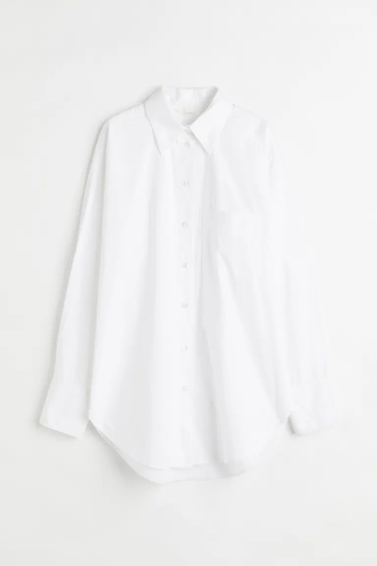 Oversized cotton shirt | H&M (UK, MY, IN, SG, PH, TW, HK)
