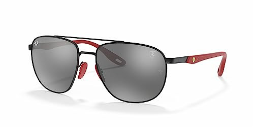 Amazon.com: Ray-Ban Unisex RB3659M Scuderia Ferrari Collection Square Sunglasses, Black/Dark Gree... | Amazon (US)