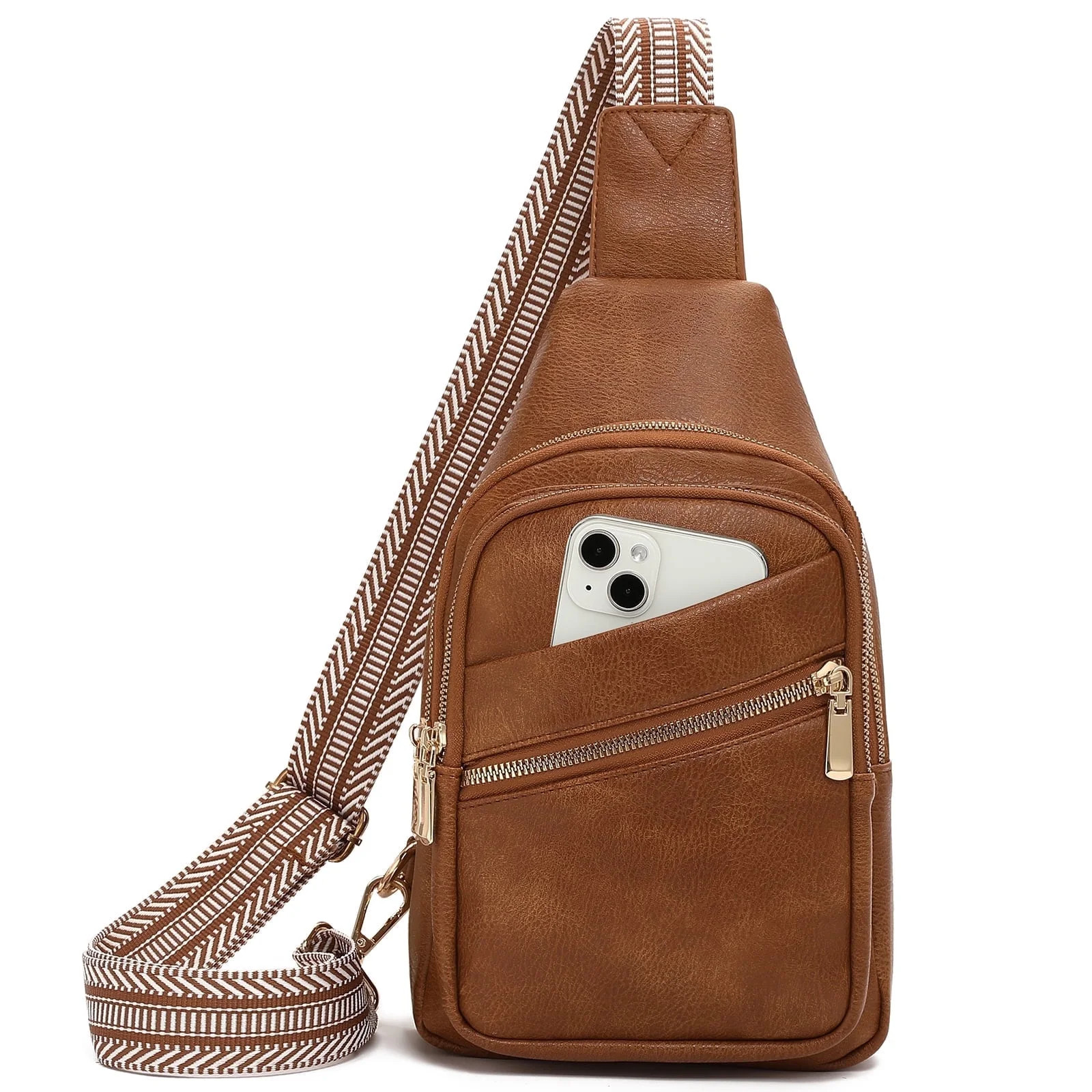 GAEKEAO Sling Bag for Women Vegan Leather Crossbody Bags Fanny Pack Chest Pack Small Backpack Tra... | Walmart (US)