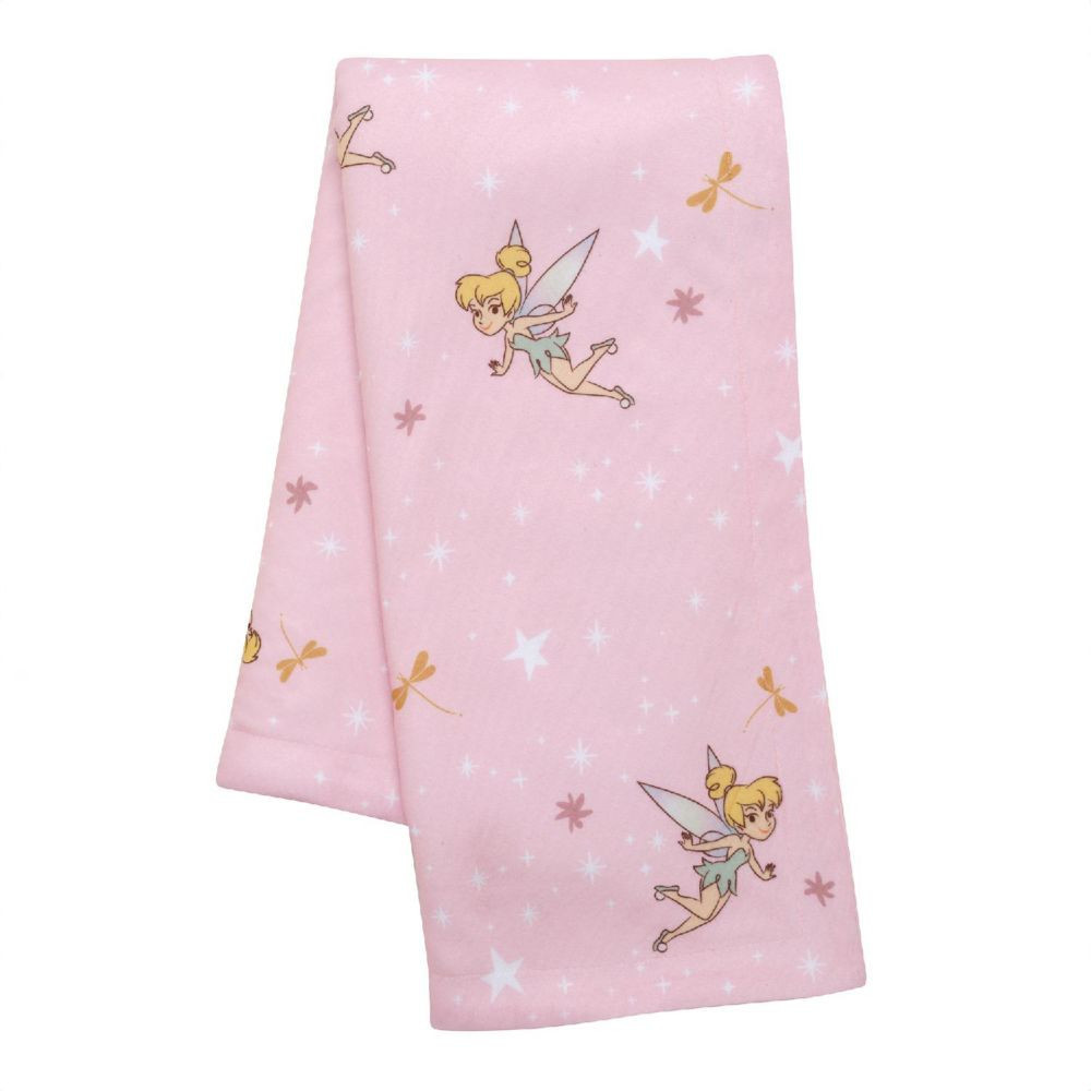 Bedtime Originals Tinker Bell Baby Blanket - Pink, White, Disney, Garden, Floral | Oriental Trading Company