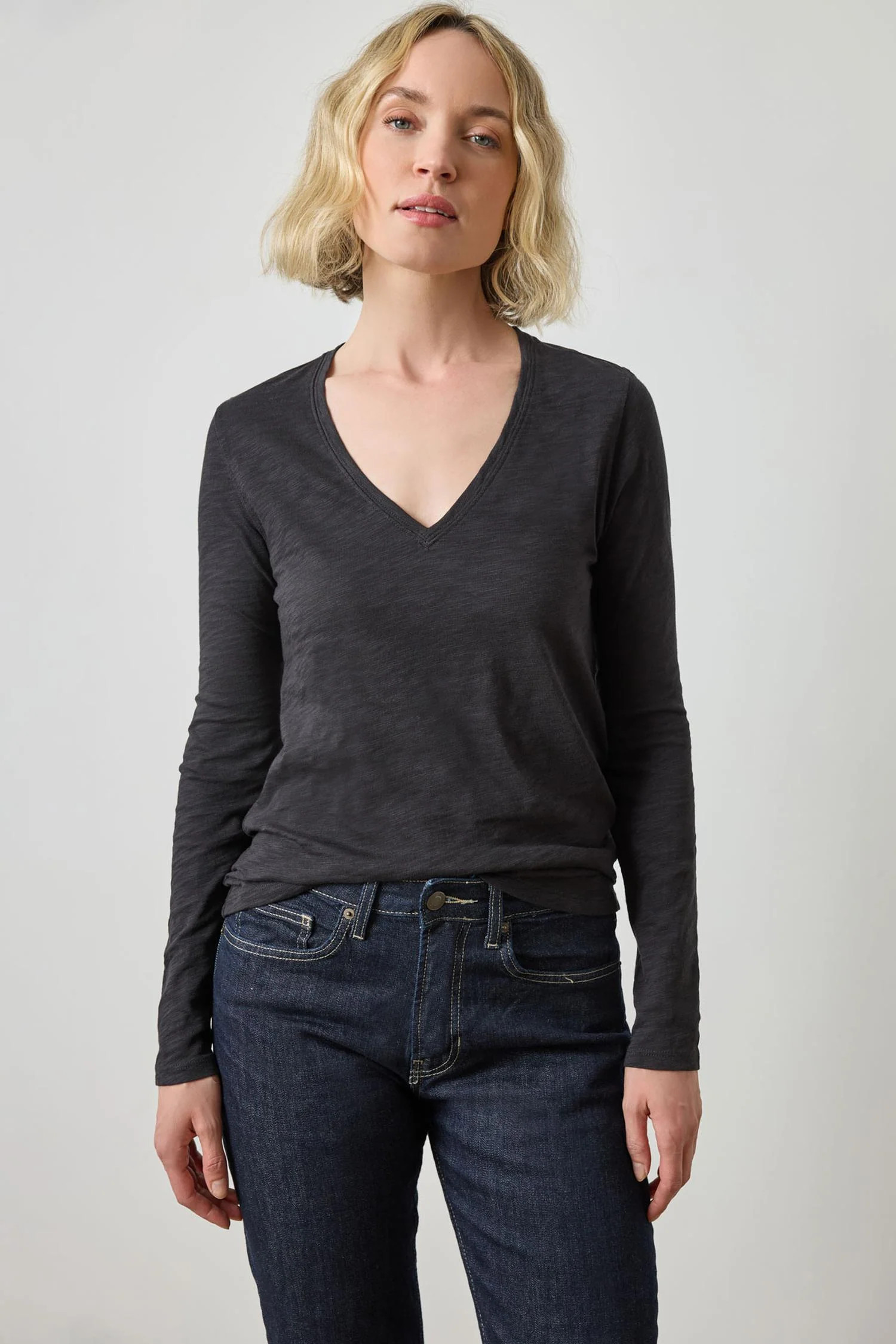 Long Sleeve V-Neck | Lilla P