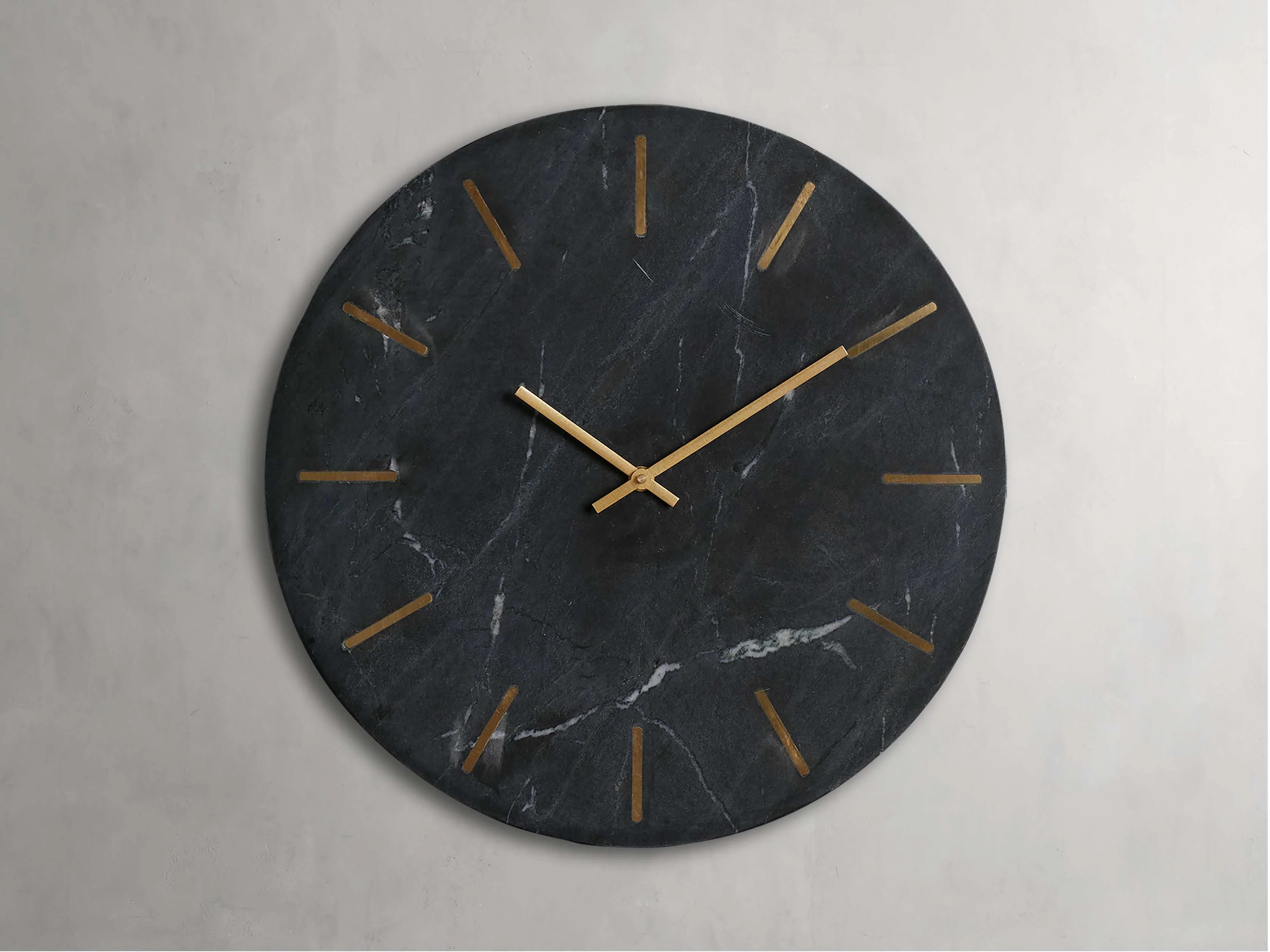 Black Marble Clock | Arhaus