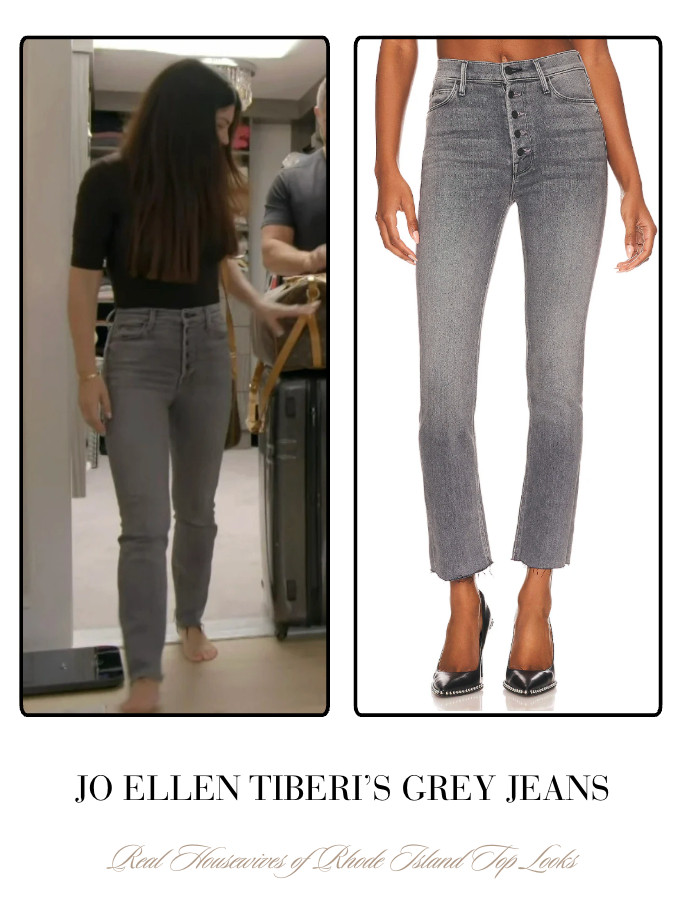 Jo-Ellen Tiberi's Grey Button Fly Jeans  

 