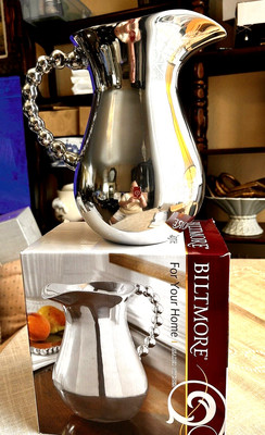 BILTMORE SILVER BEVERAGE PITCHER-"BEADED" PATTERN -2.5 QT -9 1/2"-TARNISH-FREE  | eBay | eBay US